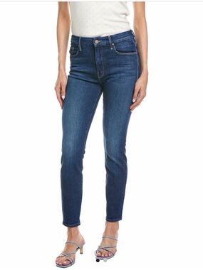 NWT MOTHER Looker High Waisted ankle Jeans Gold rush Wash Size 31